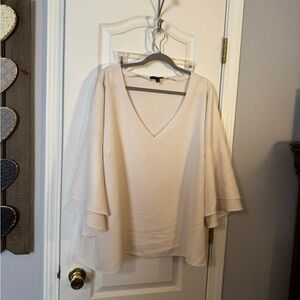 Lane Bryant - Size 26/28 - Elegant Cream V-Neck Blouse